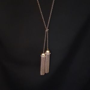 J. Crew Double Chain Tassel Necklace
